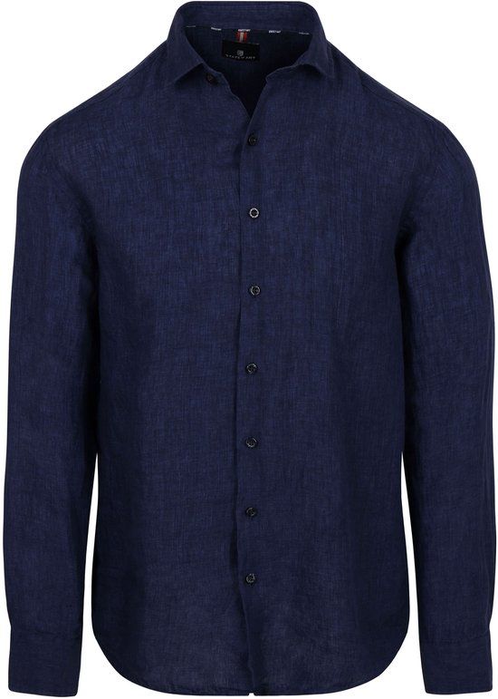 State Of Art Overhemd Linnen Donkerblauw (navy) - Maat XL - Heren - Overhemden Casual
