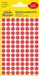Avery Etiket Zweckform 8mm rond blister 4 vel a 104 et. rood Non-permanent