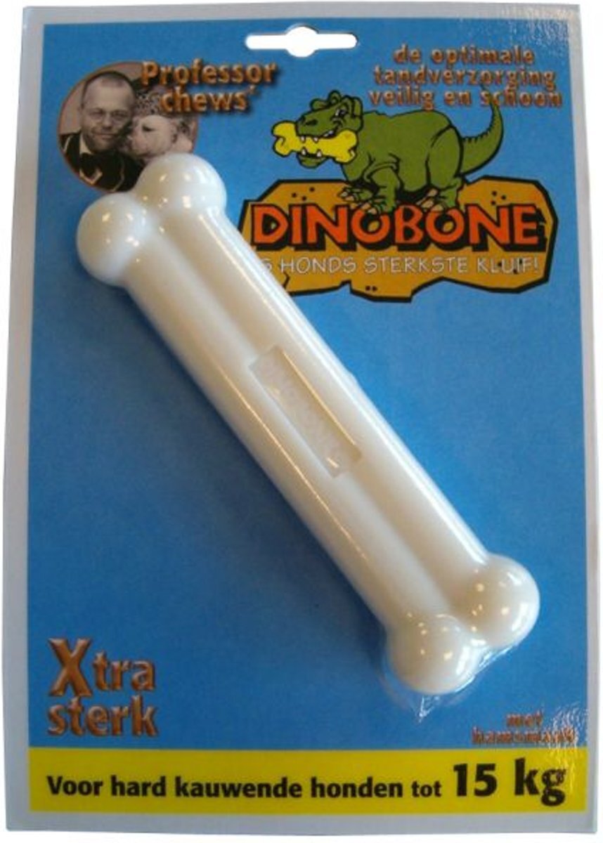 NYLABONE Dinobone Hondenkluif - Voor Harde Bijters - Hondenspeelgoed - Ham - Tot 15 kg