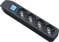 Electraline 82073 multiprise sans câble - 4 prises universelles - Noir