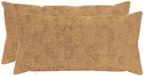 vidaXL Kussensloop 2 stuks Taupe 40 x 80 cm Nep Konijnenbont