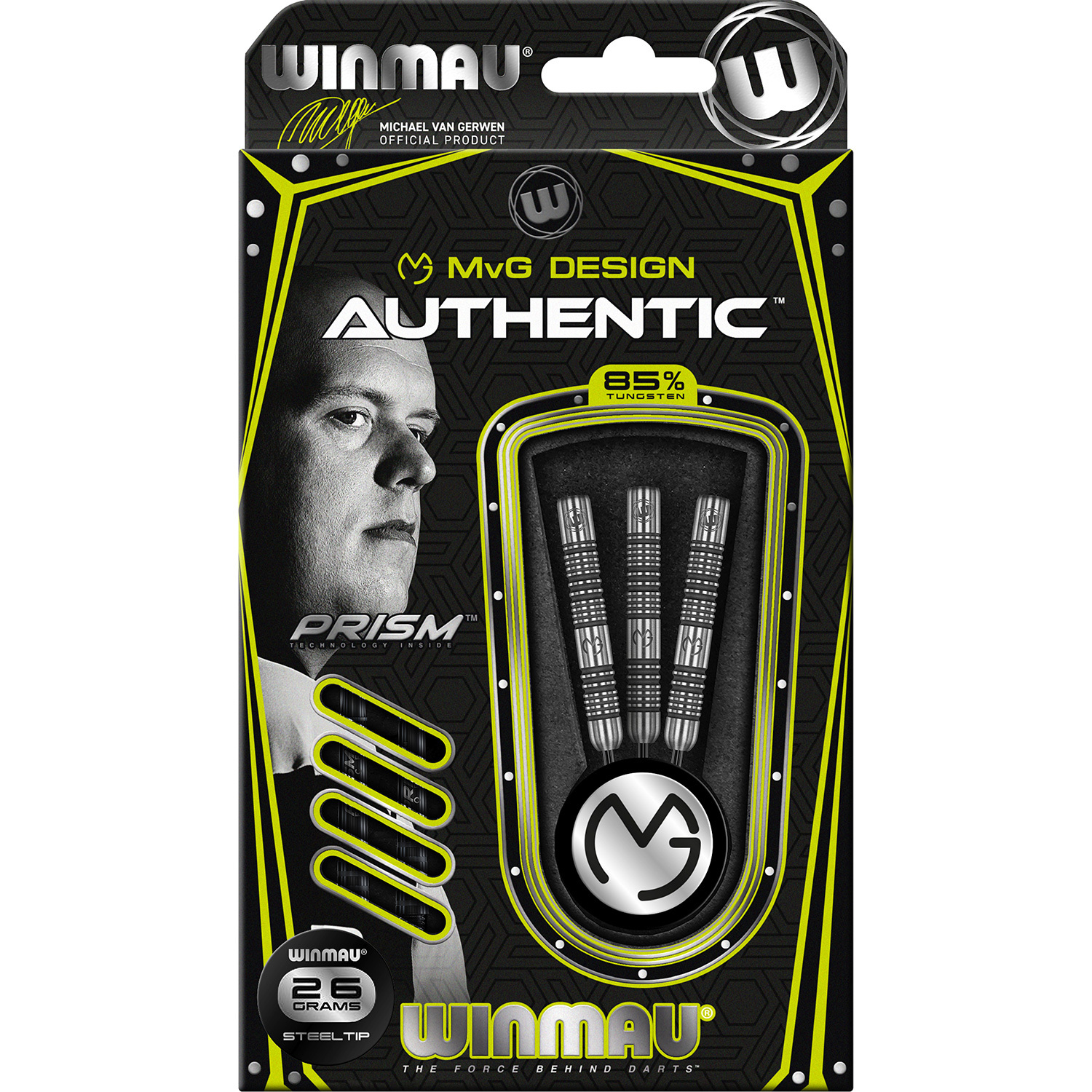 WINMAU Winmau MvG Authentic steeltip dartpijlen 26 gr.