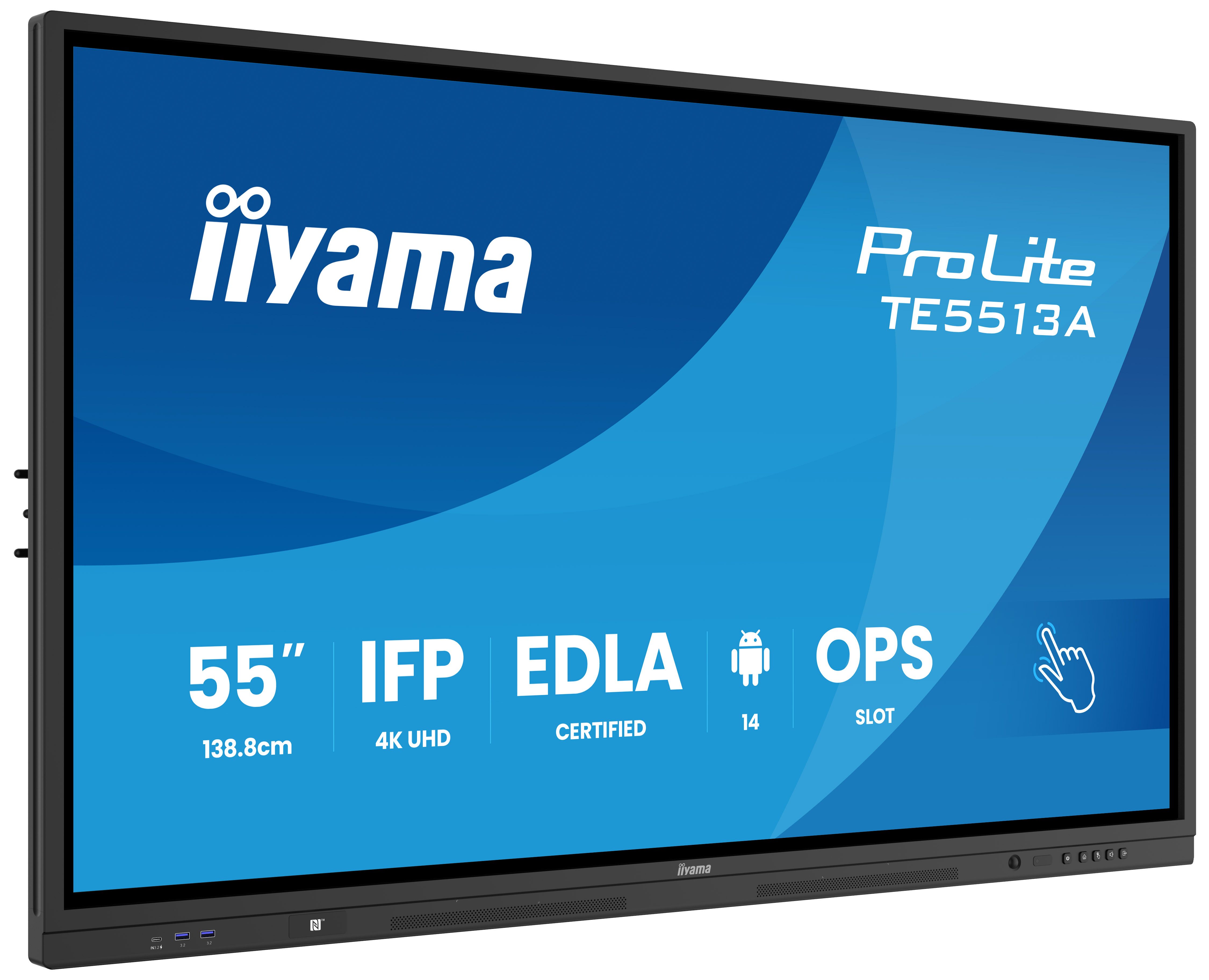 iiyama TE5513A-B1AG 54.6" 4K Ultra HD Touchscreen Interactive Flat Panel Display