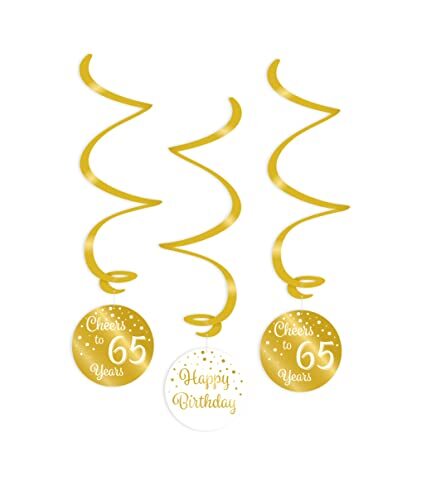 Paper Dreams Swirl Decorations Gold/White - 65