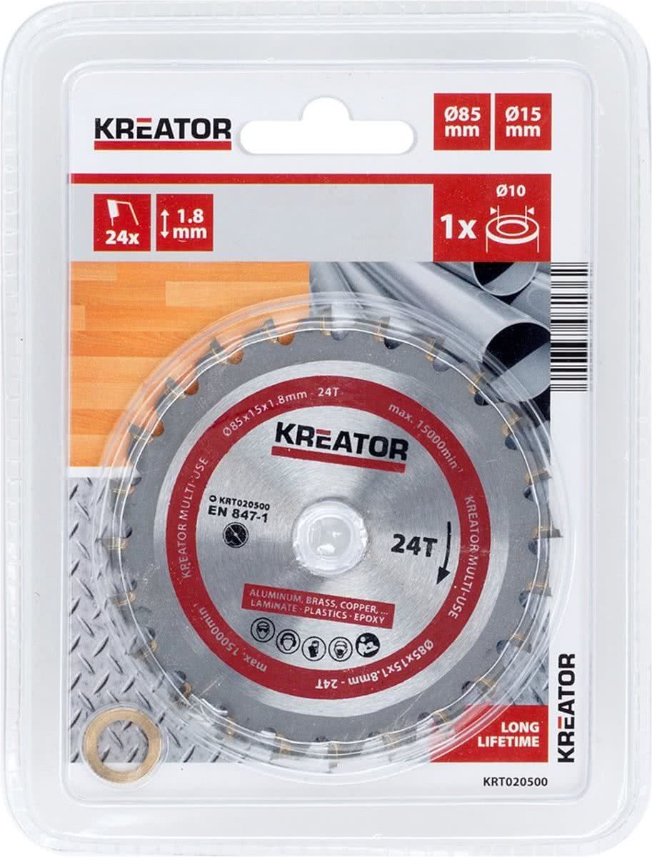Kreator KRT020500 Universeel zaagblad 85 mm - 24 T