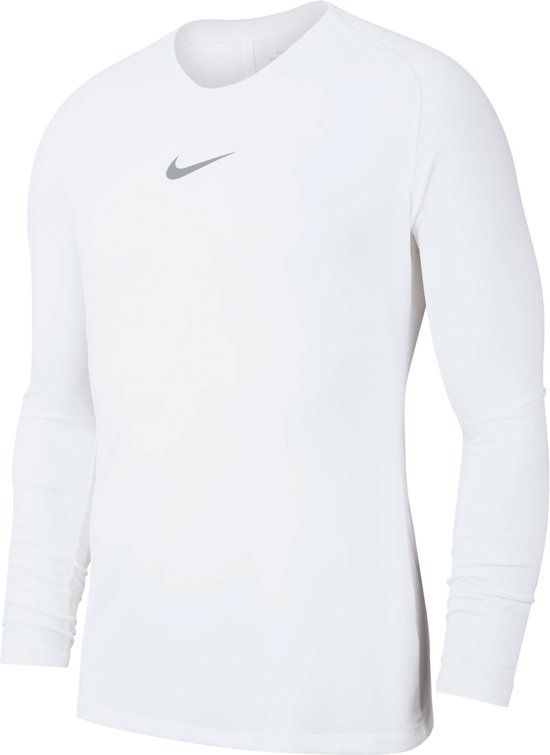 Nike Park Dry First Layer Shirt - Sportshirt - Maat S - Heren - wit/grijs