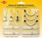 Kleiber 70096 Universele ophanger, assortiment verschillend, wit/zilver, 18 x 20 x 1,5 cm