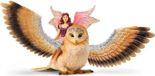 Schleich Elfe op glinsterende uil V2, Bayala, gedetailleerde figuur, met magneet, speelfiguur vanaf 5 jaar