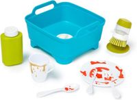 Joseph Joseph Wash & Scrub | Afwasset voor kinderen vanaf 3 jaar | Inclusief kleurwisselend bestek en servies voor realistisch spel!