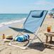 Sunnydays Havana camping/strand stoel - aluminium - inklapbaar - blauw - 49 x 62 x 61 cm