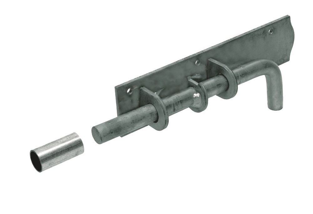 GB Plaatgrendel zwaar met buisje thermisch verzinkt 210 x 50mm 74431 - Prijs per stuk