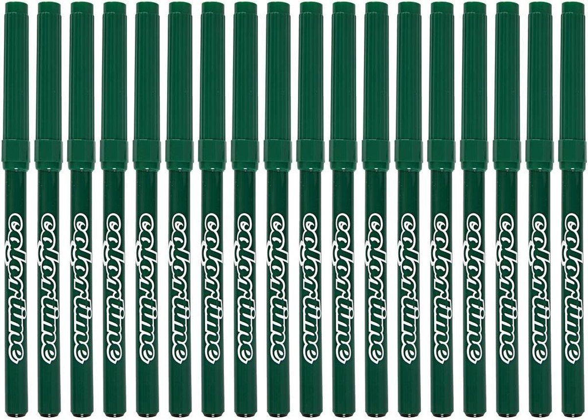 Colortime Stiften Lijndikte 2 Mm Donkergroen 18 Stuks