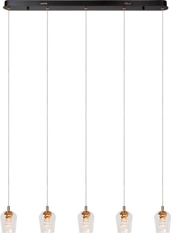 Lucide BERLIANE - Hanglamp - LED Dimbaar - 5x4W 2700K - Transparant