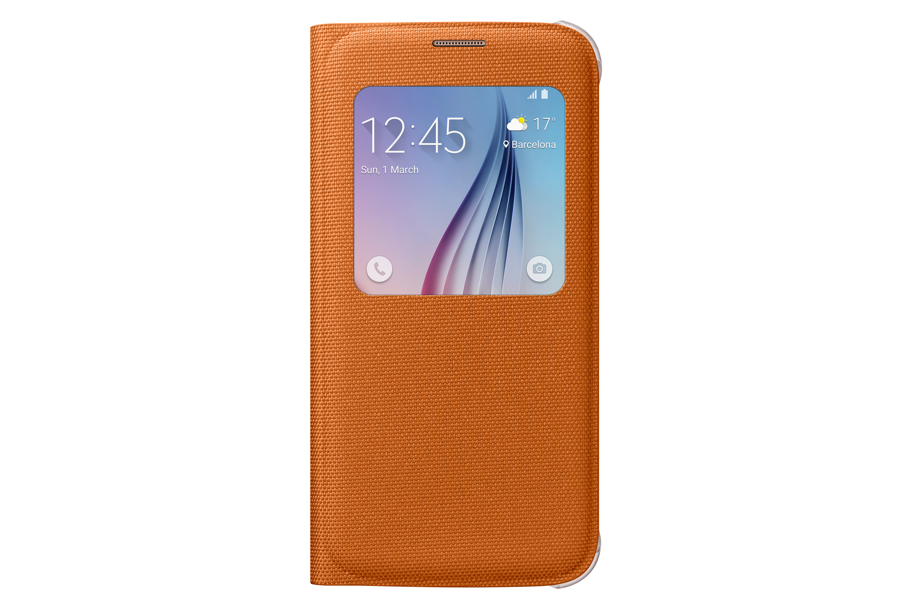 Samsung EF-CG920BOEGWW - Hoesje voor mobiele telefoon - oranje - voor Galaxy S6