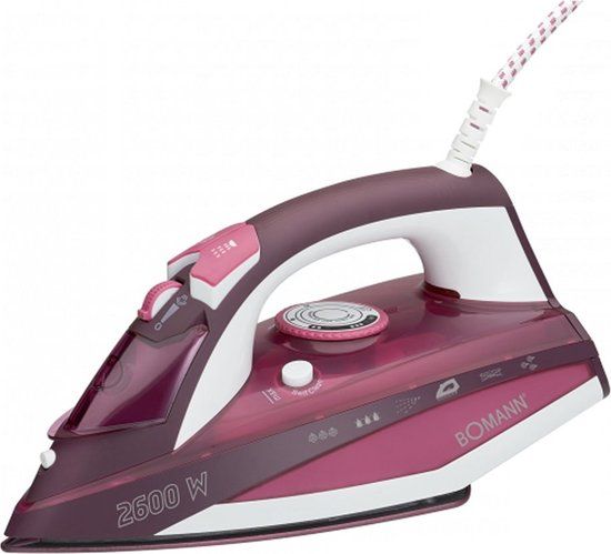 Bomann DB 6005 CB Stoomstrijkijzer - 2600W - Roze/Wit