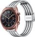 Strap-it Stalen Smartwatch bandje - Geschikt voor Samsung Galaxy Watch 3 41mm - Zilver/Zwart