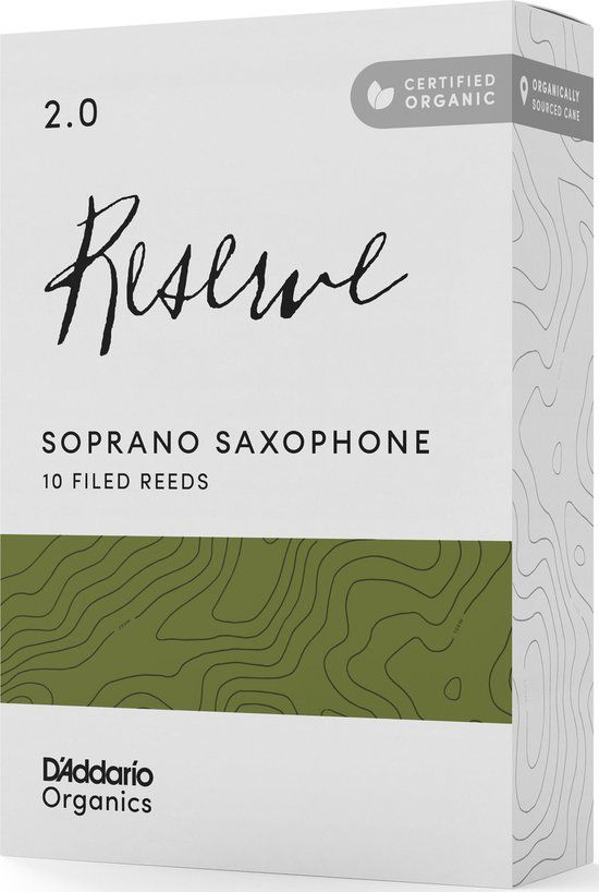 Rico D'Addario Organic Reserve Soprano Saxophone Reeds 2.0 - 10 Pack