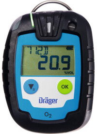 DRAEGER Pac 6000 Single Gas Detector, O2, 1-Pack
