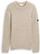 Tom Tailor - Gebreide trui in gemêleerde look - Maat M - brown offwhite structure