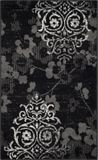 Safavieh Adirondack Collectie ADR114 Floral Glam Damask Indoor Geweven Vloerkleed, Zwart & Zilver, 122 x 183 cm