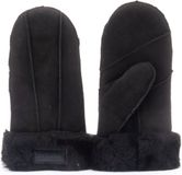 Warmbat Mitten Women Lammy patchwork Dames Wanten - Black