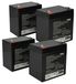 vhbw 4x batterie compatible avec APC Smart-UPS SU500J UPS (4500 mAh, 12 V, AGM)