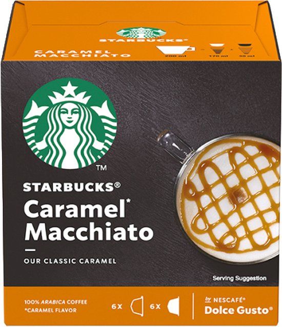 Starbucks Koffiecapsules compatibel met NESCAFÉ® Dolce Gusto® Caramel Macchiato, 12 stuks
