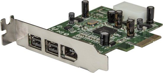 StarTech.com 3-poort 2b 1a Low Profile 1394 PCI Express FireWire Adapterkaart
