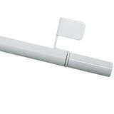 GARDINIA Gordijnroede met klemsteunen, draaibaar, montage zonder schroeven en boren, Press&Go Filigrano, cilinder, diameter: 8/10 mm, lengte: 80-110 cm, metaal, wit