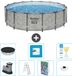 Bestway Rond Steel Pro MAX Zwembad - Steenprint - 488 x 122 cm