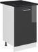 Vicco Keukenonderkast R-Line, Antraciet Hoogglans/Wit, 50 cm