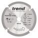 Trend PCD vezelcement cirkelzaagblad, diameter 184 mm, boring 20 mm, 4 tanden, zaaglijn 2,2 mm, haak +12°, PCD, grove afwerking, PCD/FSB/1844A