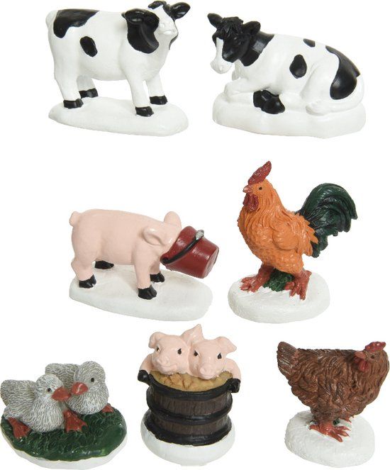 NO DISPONIBLE Blisterverpakking met 7 dierfiguren van polyretine farm