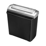 Fellowes FS-5S Papierversnipperaar, strepengesneden, 5 vellen, P1, prullenbak 11 l, voor thuis en op kantoor, compact en stil, zwart