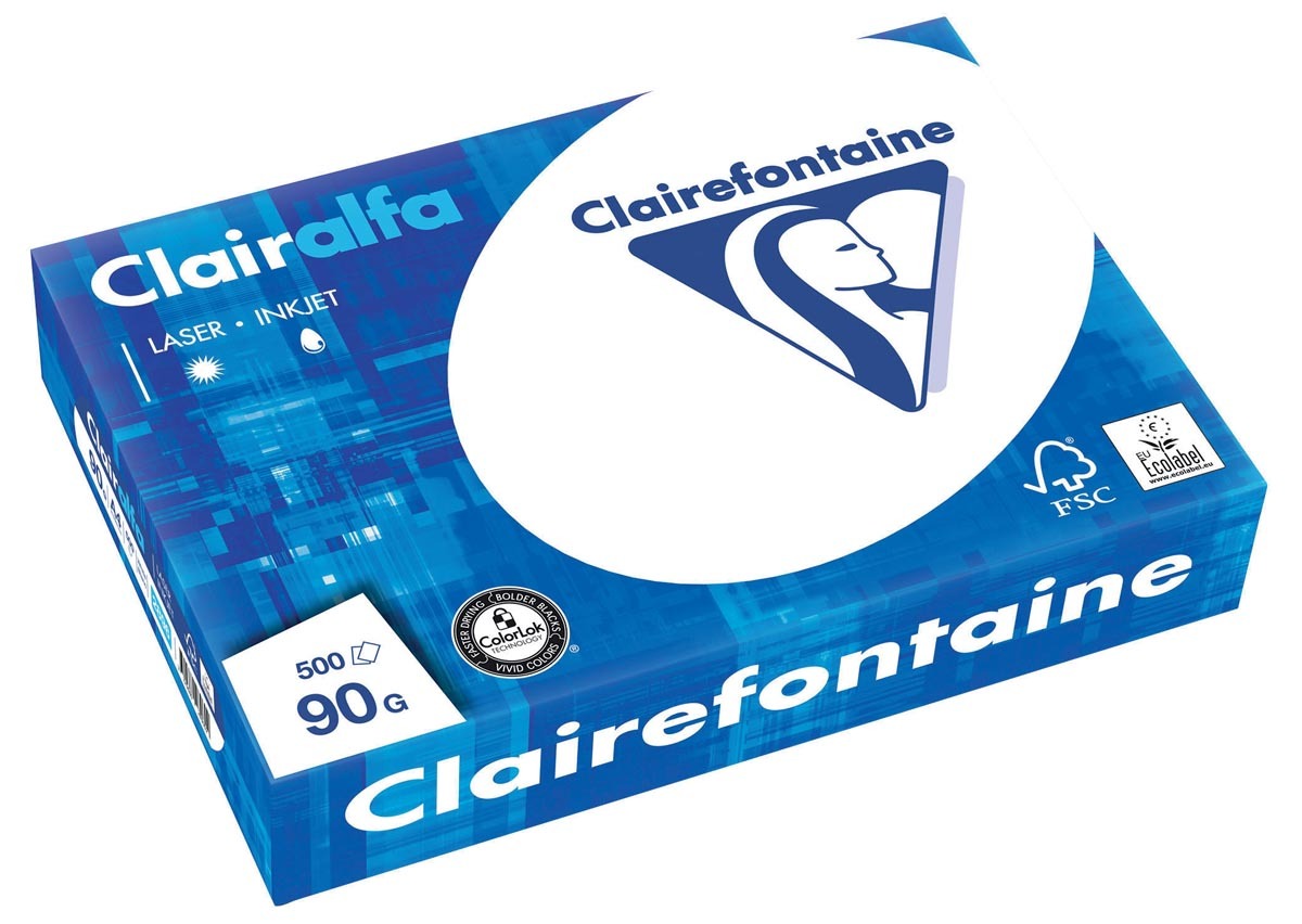 Clairefontaine Clairalfa presentatiepapier A 4 90 g pak van 500 vel