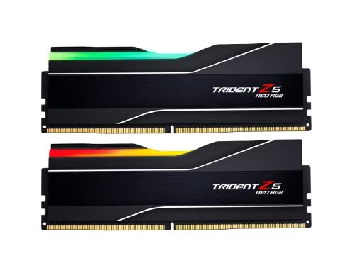g.skill Trident Z5 NEO RGB-serie (AMD Expo) 64 GB (2 x 32 GB) 288-pins SDRAM DDR5 6000 CL32-38-96 1.40V dubbelkanaals desktopgeheugen F5-6000J3238G32GX2-TZ5NR (mat zwart)
