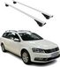 VW Passat B7 Variant 2010-2014 porte-bagages (barres transversales) métal argenté