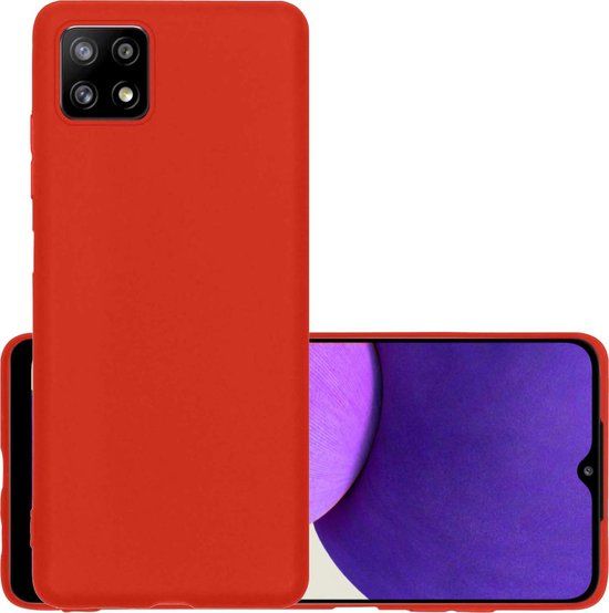 NoXx Hoesje voor Samsung Galaxy A22 5G - Siliconen Back Cover - Rood