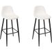 The Home Deco Factory Lot De 2 Chaises De Bar En Velours Côtelé Beige Tako