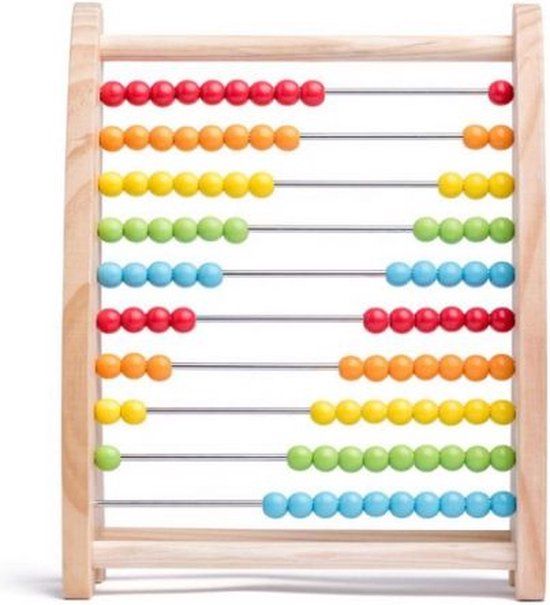 Woody Telraam naturel - Hout - Leren rekenen - 3+ jaar