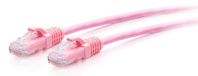 C2G 0.3m Cat6a UTP Slim Ethernet Patchkabel - Roze