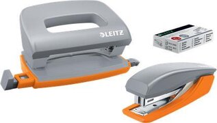 Leitz Leitz Urban Chic set mini nietmachine en perforator donkergrijs