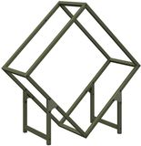 vidaXL - Brandhoutrek - 60x25x60 cm - Koudgewalst staal - Olijfgroen