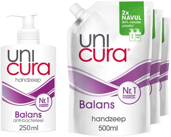 Unicura Vloeibare Handzeep Anti Bacterieel Balans Pakket