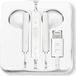 Avizar, casque Lightning filaire avec fonction mains libres et télécommande pour Apple iPhone, blanc