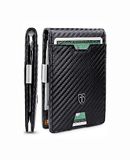 TRAVANDO Portemonnee met Geldclip New York Heren Slim Wallet Muntvak RFID Portemonnee Mannen Klein Creditcardetui Geldtas Portemonnee Etui Cadeau (Carbon)
