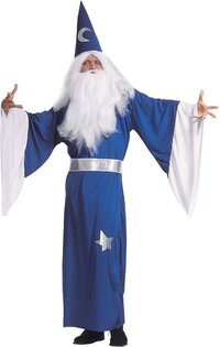 Generik Tovenaarskostuum voor volwassenen - Maat S - Blauw