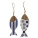 Boltze Home deco hanger vis konnie 13,5x6x0,8cm 2 assorti