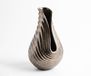 Helixa Vase Helixa B20 x T21 x H35 cm Aluminium Mokka Bronze Gegoten