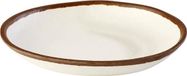 APS Crocker Melamine Bordenset, Wit met Bruine Rand, Ø20.5 cm, Set van 4